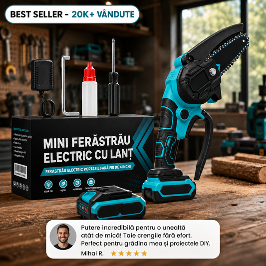 Mini Tronçonneuse Électrique Sans Fil 4 pouces