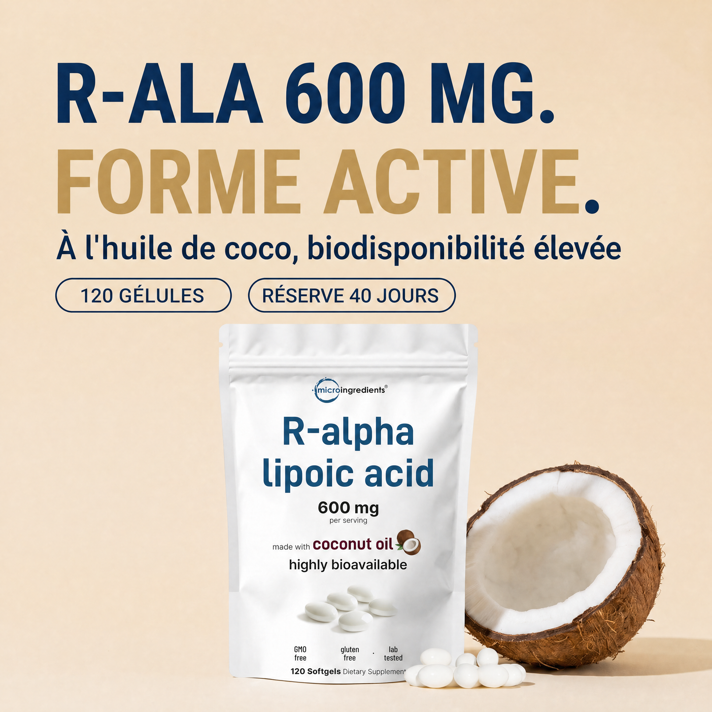 Acide R-Alpha Lipoïque 600 mg