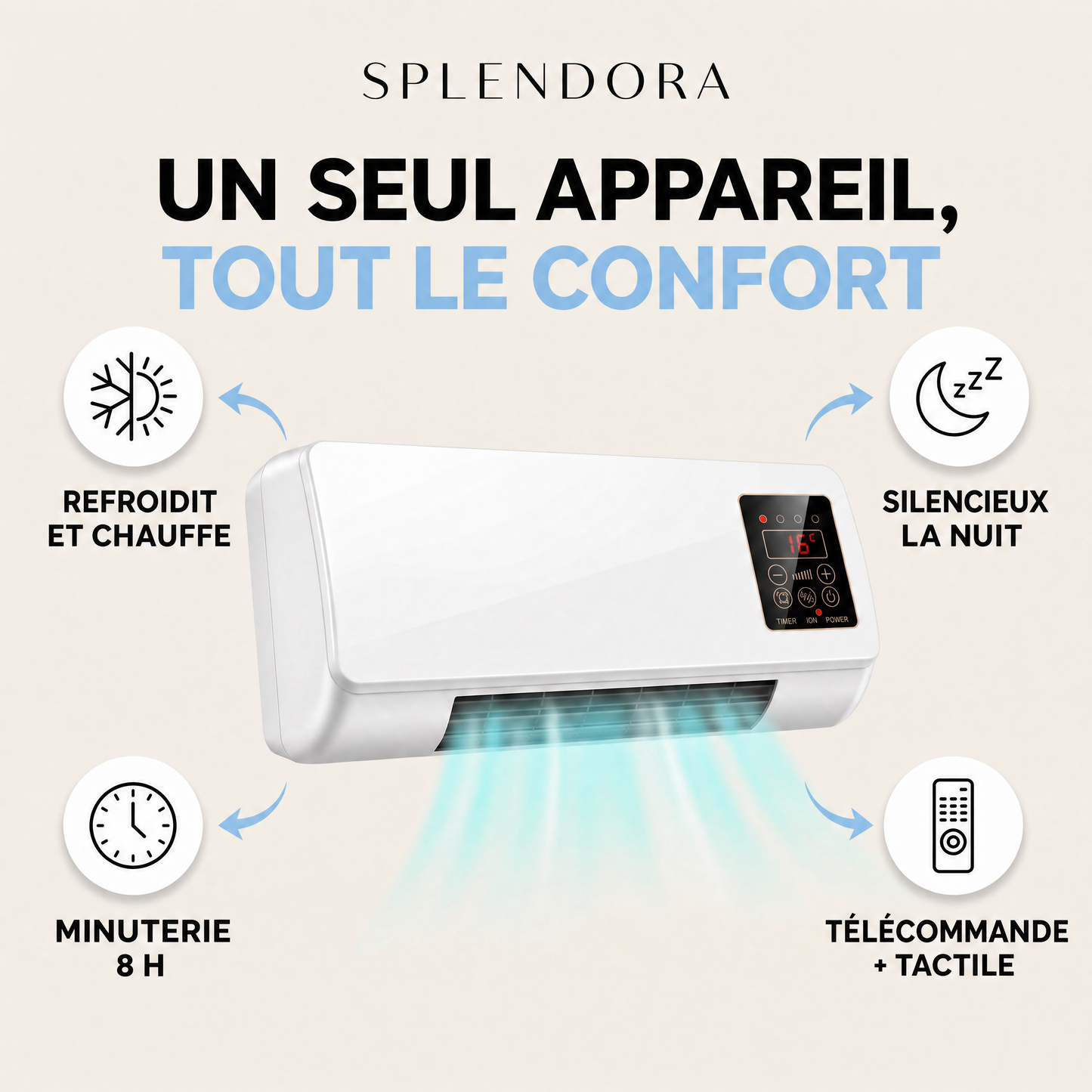 IceTurb™ – Mini Climatiseur et Chauffage Portable 2 en 1