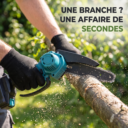Mini Tronçonneuse Électrique Sans Fil 4" avec Batterie 20V