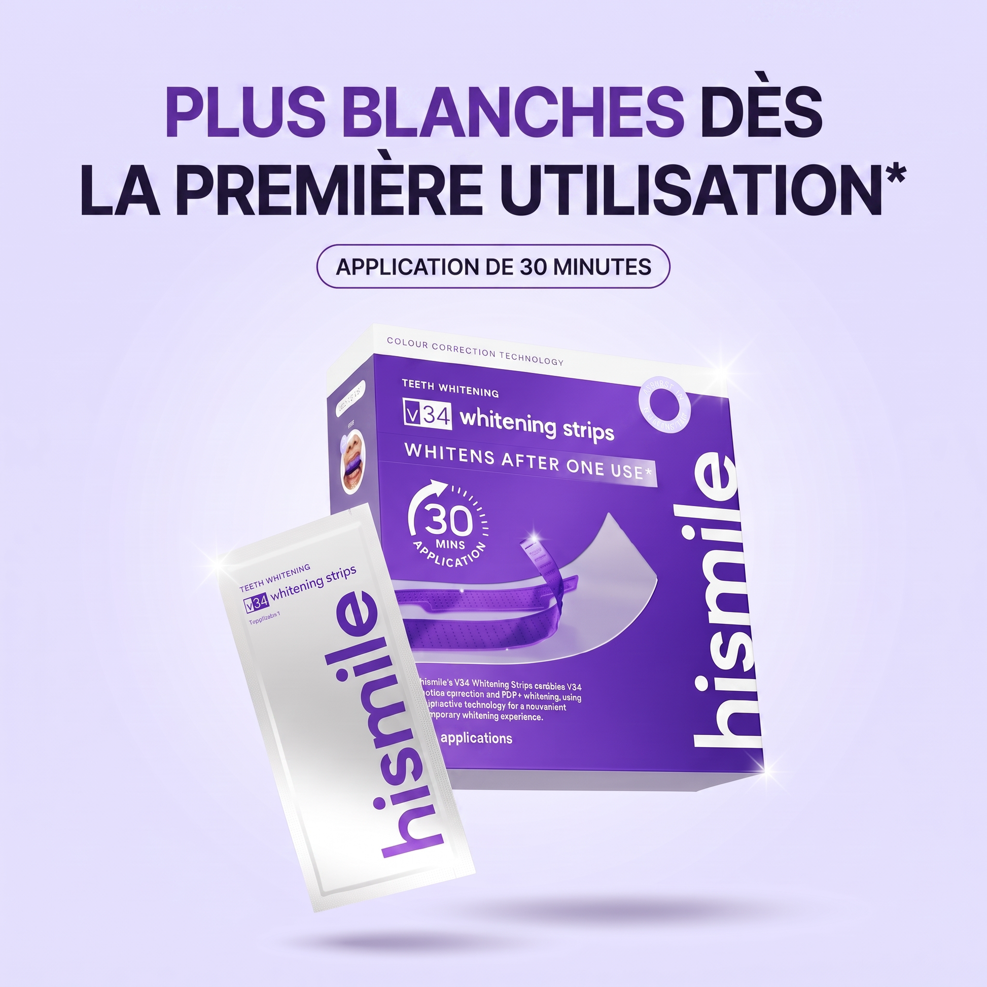 HISMILE Bandes de Blanchiment Dentaire V34 + PAP+